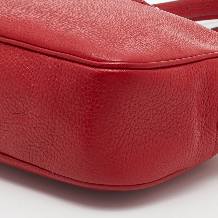 Pre Owned Dolce & Gabbana Red Leather Crossbody Bag