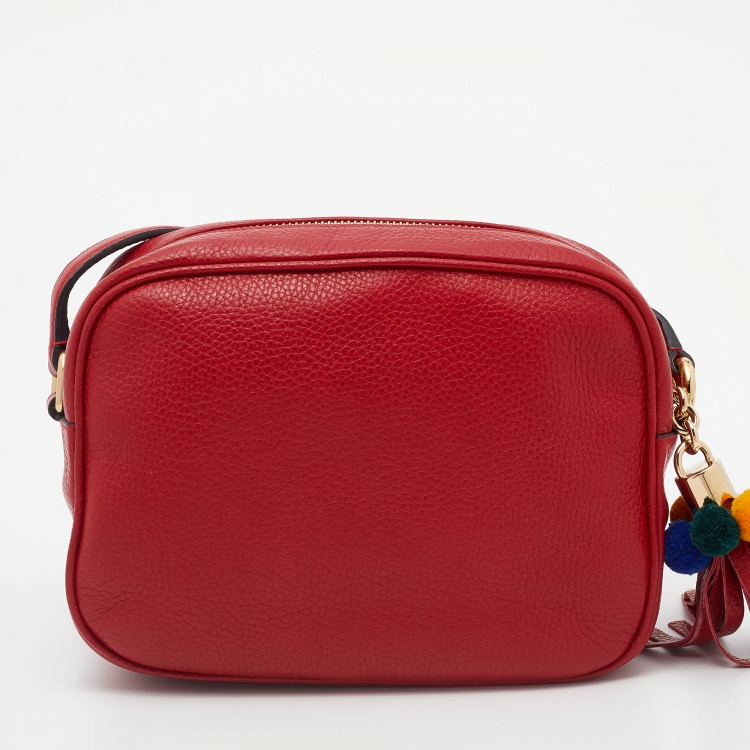 Pre Owned Dolce & Gabbana Red Leather Crossbody Bag