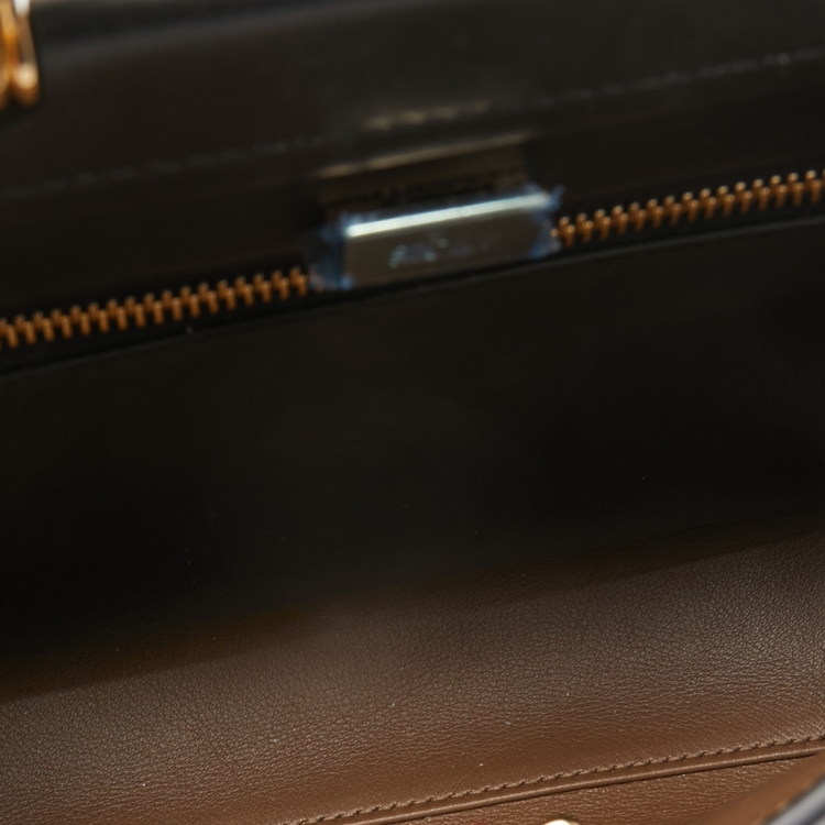 مملوكة مسبقًا Dolce & Gabbana Black Leather Sicily 62 Top Handle Bag