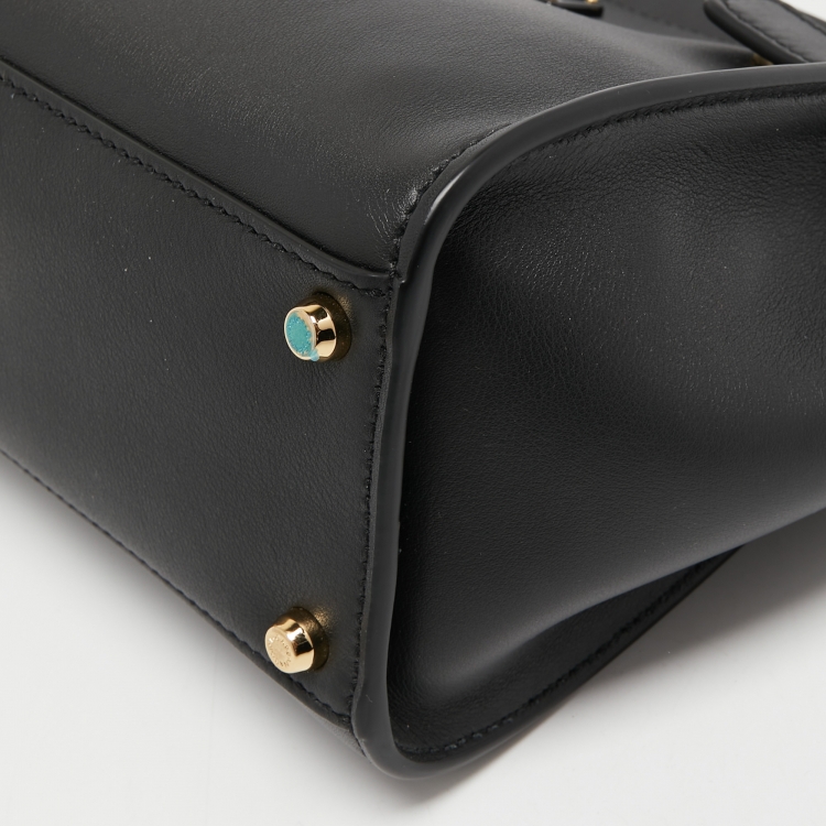 مملوكة مسبقًا Dolce & Gabbana Black Leather Sicily 62 Top Handle Bag