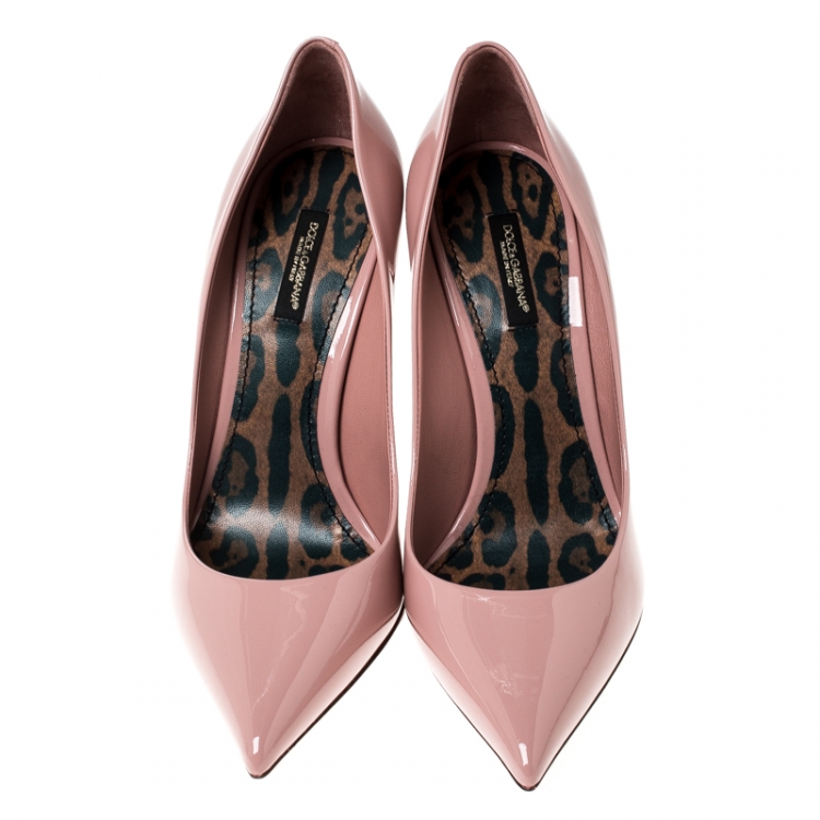 Pre Owned Dolce&Gabbana Pink Patent Leather Pointed Toe Pumps Size 39