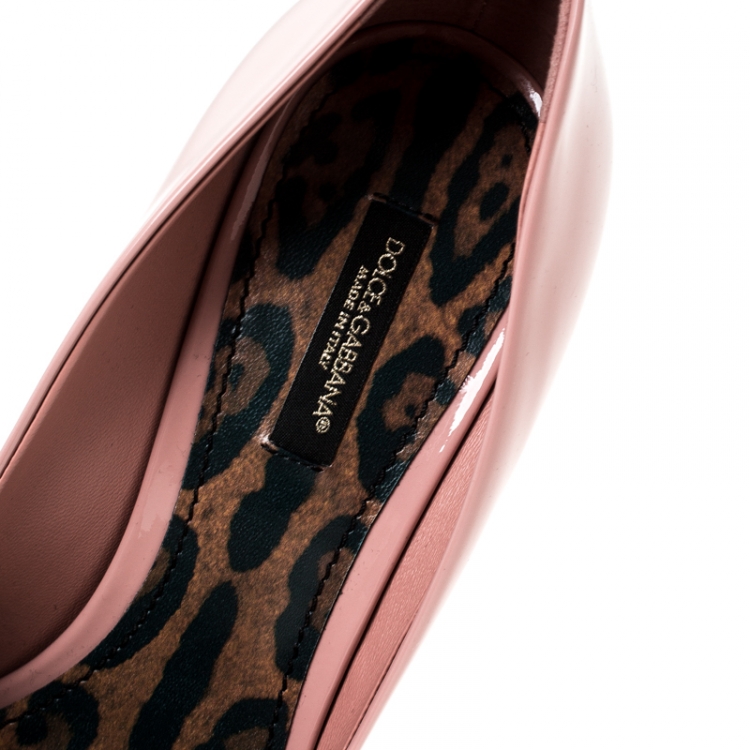 Pre Owned Dolce&Gabbana Pink Patent Leather Pointed Toe Pumps Size 39