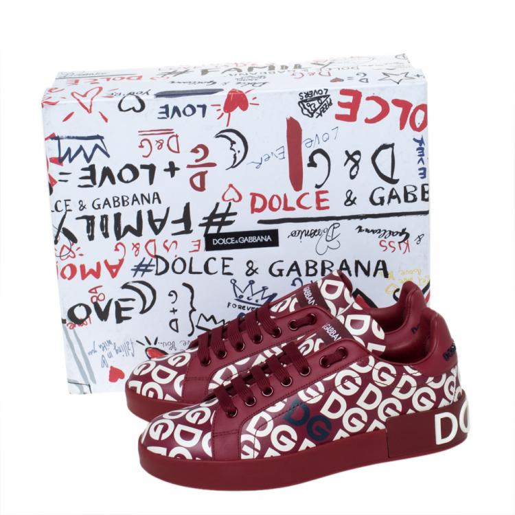 مملوكة مسبقًا Dolce & Gabbana Multicolor DG Mania Print Leather Low-Top Sneakers Size 39