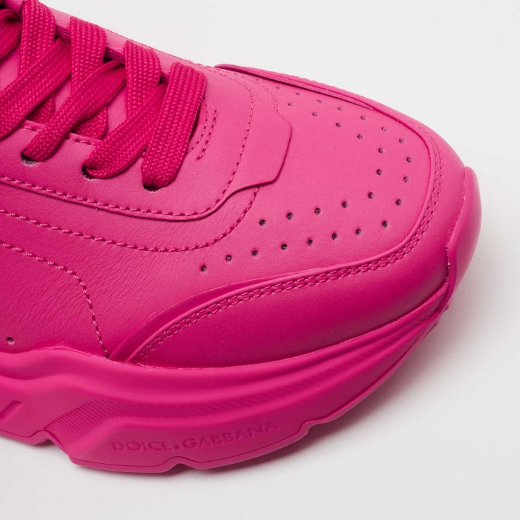 Pre Owned Dolce & Gabbana Pink Leather Daymaster Sneakers Size 36
