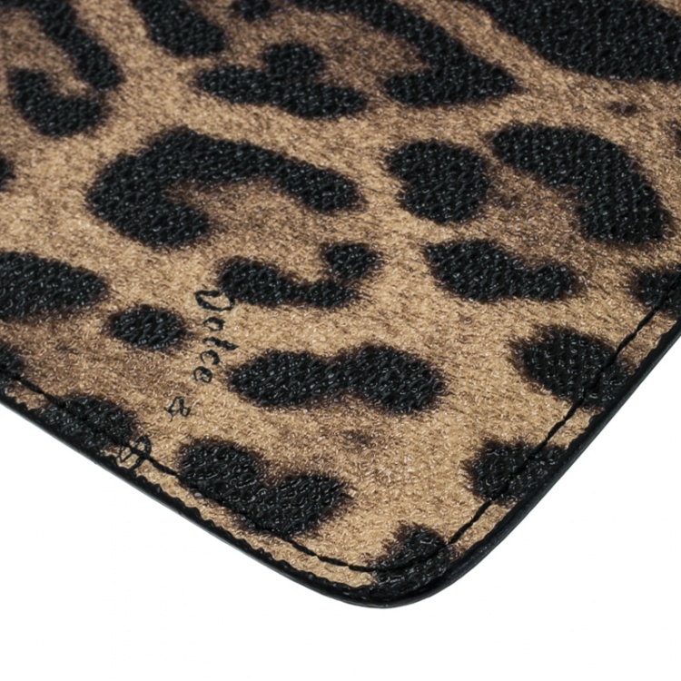 مملوكة مسبقًا Dolce and Gabbana Brown Leopard Print PVC iPad Case
