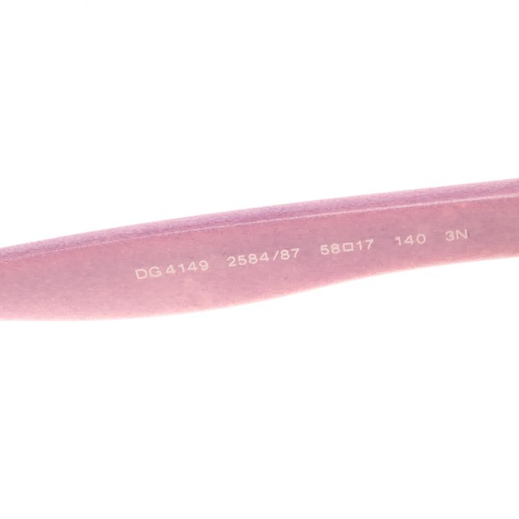 Pre Owned Dolce and Gabbana Black Pink Matt Silk Powder DG4149  Round Sunglasses
