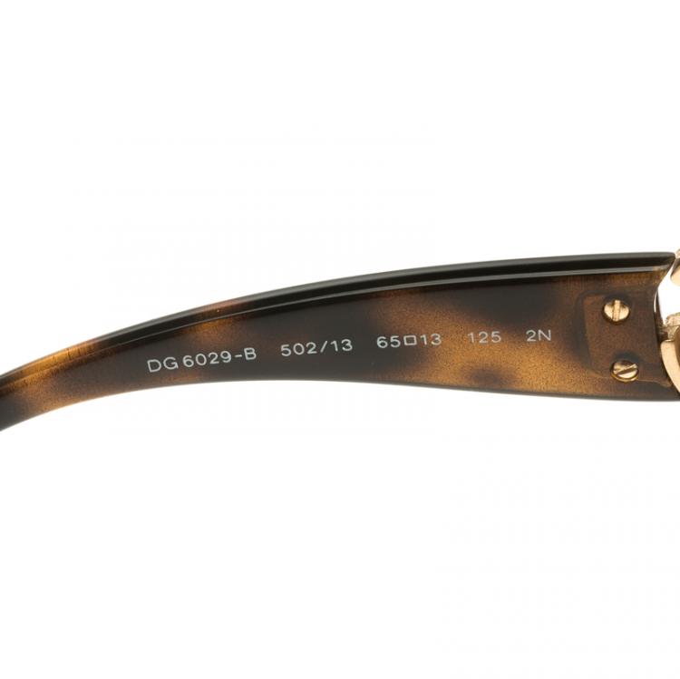 Pre Owned Dolce And Gabbana Brown DG6029-B Oversize Sunglasses