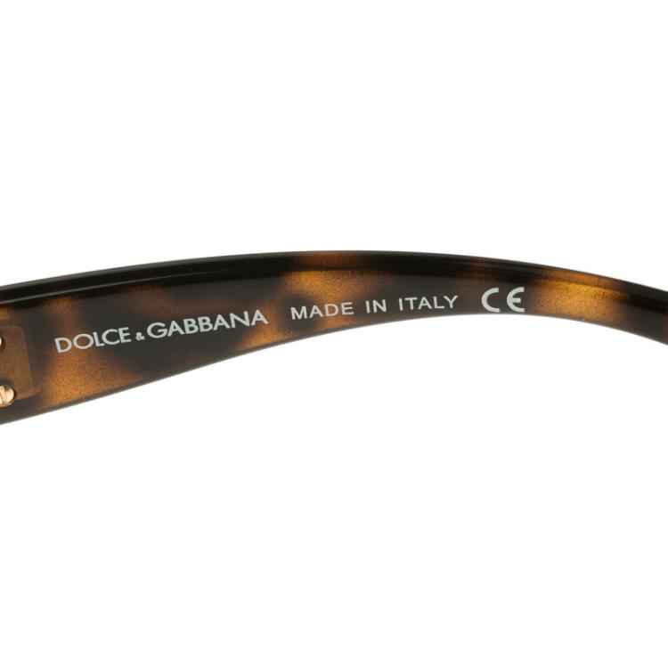 Pre Owned Dolce And Gabbana Brown DG6029-B Oversize Sunglasses