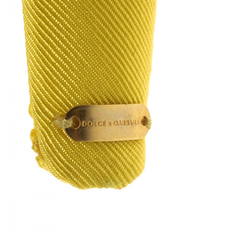 Pre Owned Dolce and Gabbana Yellow Lemon Crystal Embellished Headband