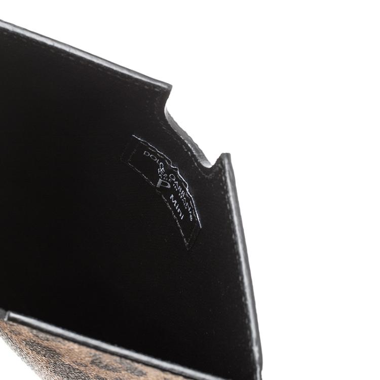 Pre Owned Dolce and Gabbana Brown Leopard Print Leather iPad Mini Case