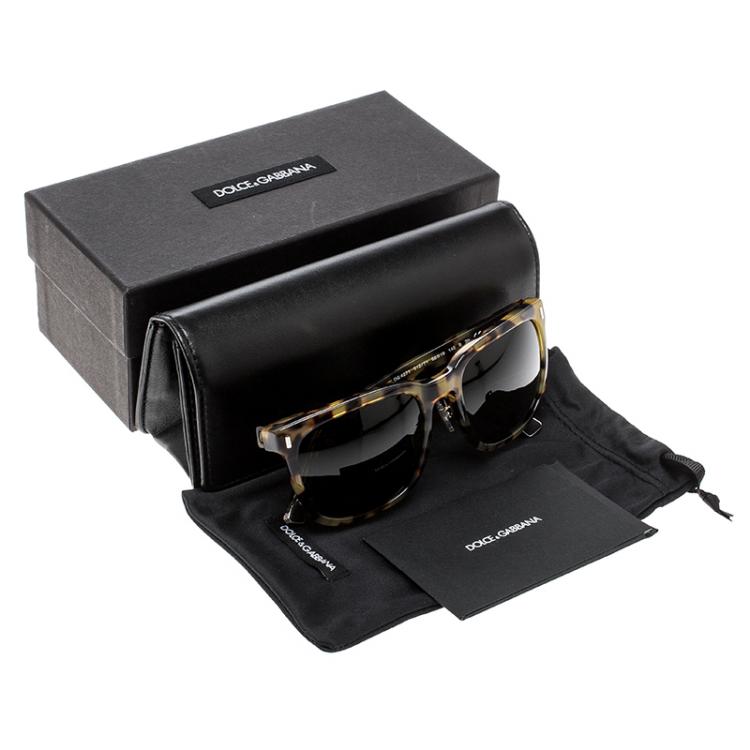 Pre Owned Dolce and Gabbana Black Tortoise Shell DG4271 Wayfarer Sunglasses