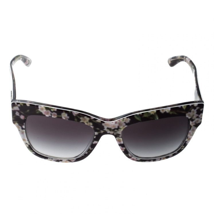 Pre Owned Dolce and Gabbana Floral/Black Gradient DG4231 Wayfarer Sunglasses 