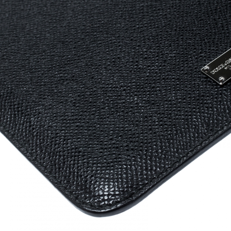 Pre Owned Dolce and Gabbana Black Leather iPad Mini Case