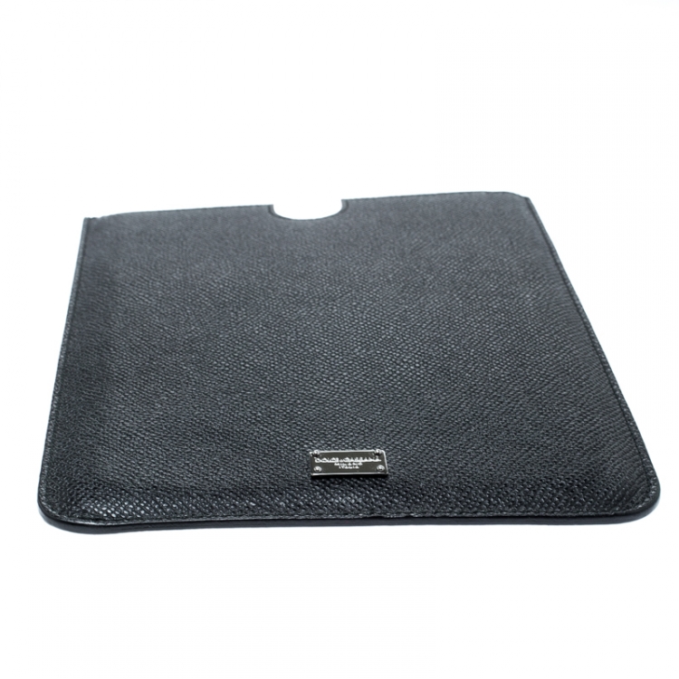 Pre Owned Dolce and Gabbana Black Leather iPad Mini Case