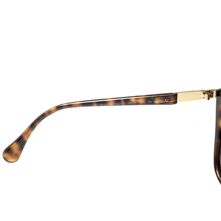 Pre Owned Dolce and Gabbana Havana/Brown Gradient DD 8096 Cat Eye Sunglasses