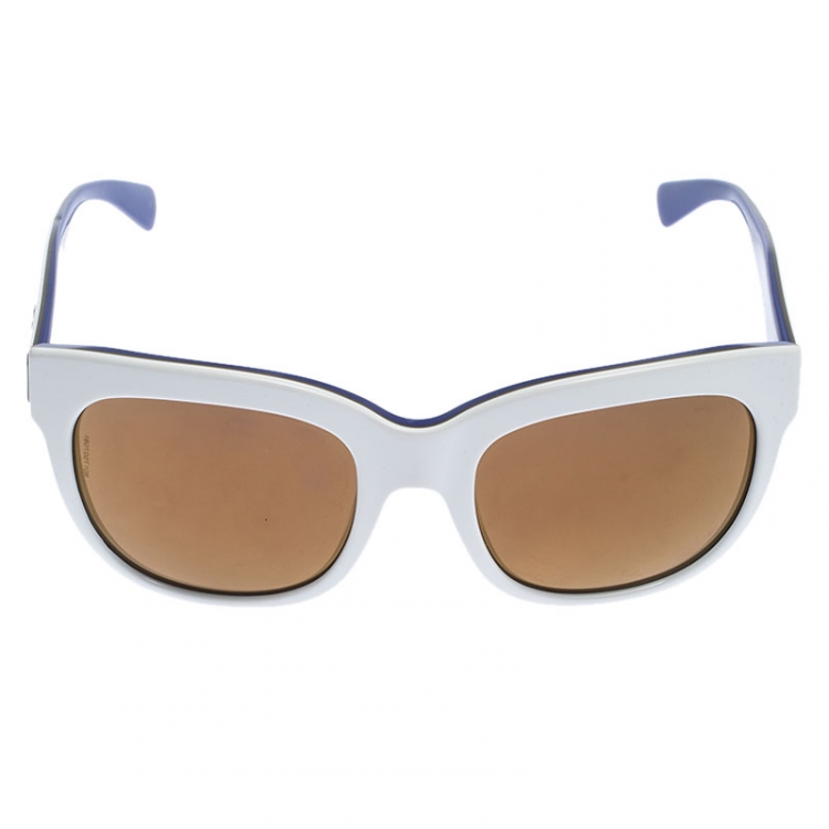 Pre Owned Dolce and Gabbana Bicolor/Bronze Mirrored DG 4272 Wayfarer Sunglasses
