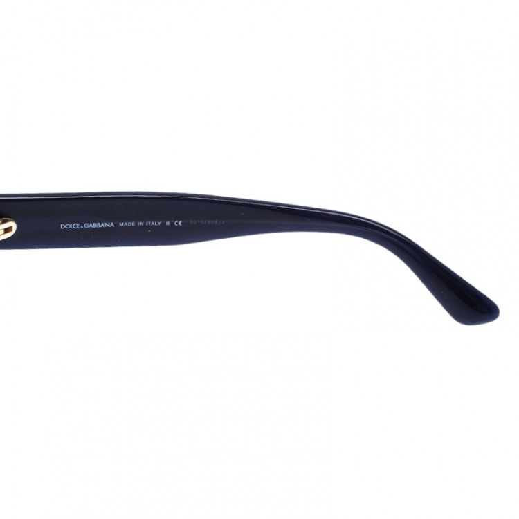 Pre Owned Dolce & Gabbana Multicolor Printed/Blue DG 3036/19 Cat Eye Sunglasses