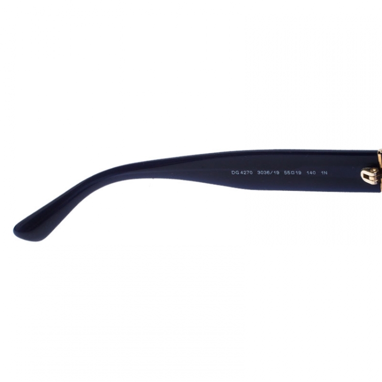 Pre Owned Dolce & Gabbana Multicolor Printed/Blue DG 3036/19 Cat Eye Sunglasses