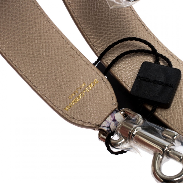 مملوكة مسبقًا Dolce and Gabbana Multicolor Hydrangea Print Leather Bag Strap