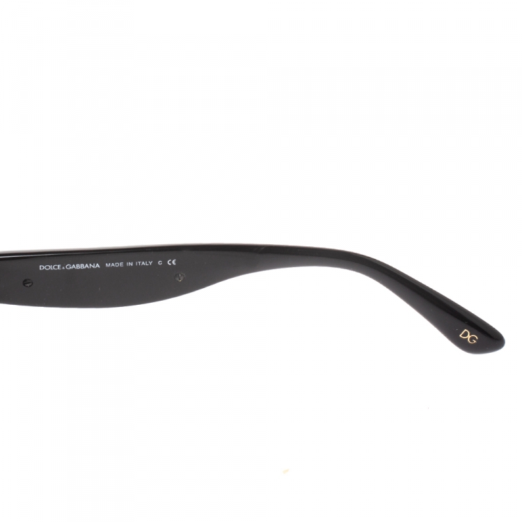 Pre Owned Dolce & Gabbana Black DG 4230 Floral Embellished Cat Eye Sunglasses