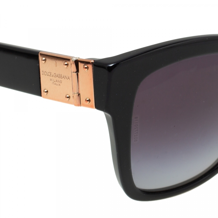 Pre Owned Dolce & Gabbana Black/ Grey Gradient DG 4309 Cat Eye Sunglasses