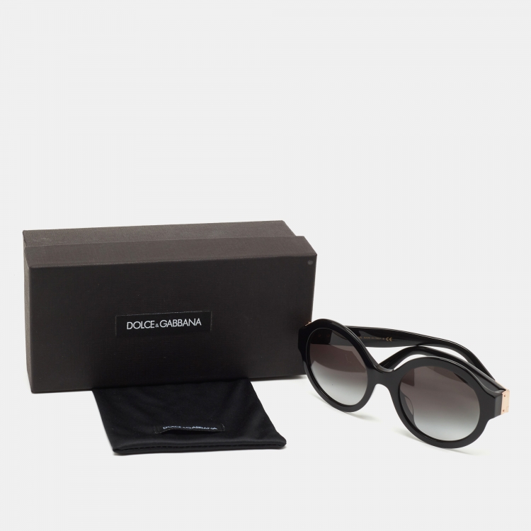Pre Owned Dolce & Gabbana Black Gradient DG4331-F Round Sunglasses