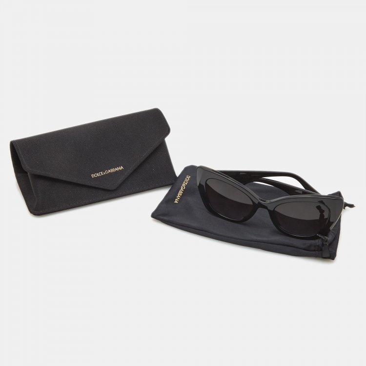 Pre Owned Dolce & Gabbana Black DG4405 Butterfly Sunglasses