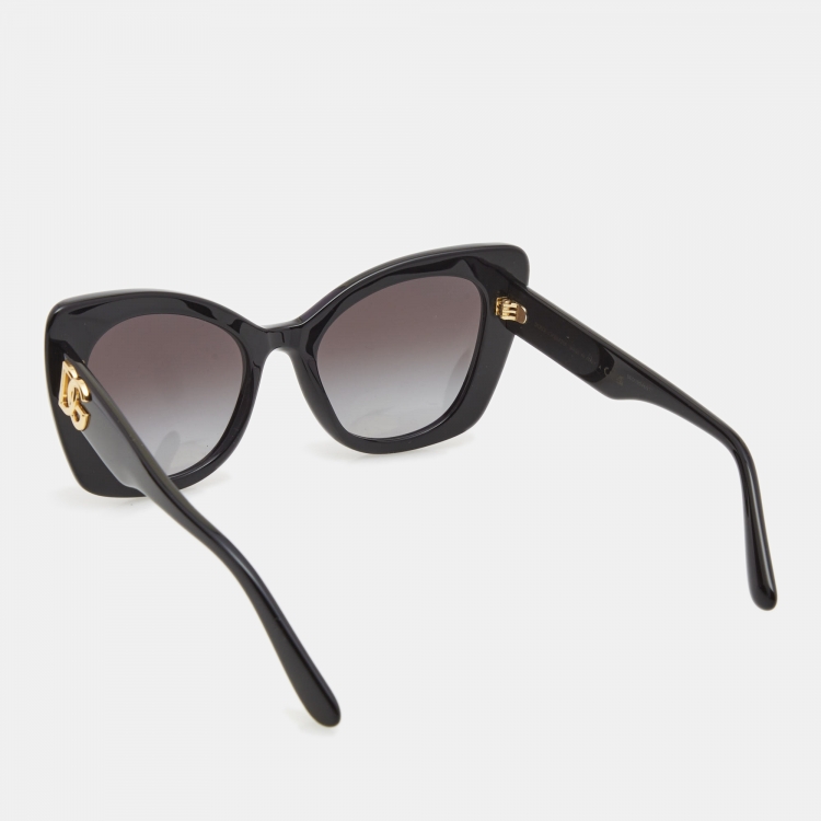 Pre Owned Dolce & Gabbana Black DG4405 Butterfly Sunglasses