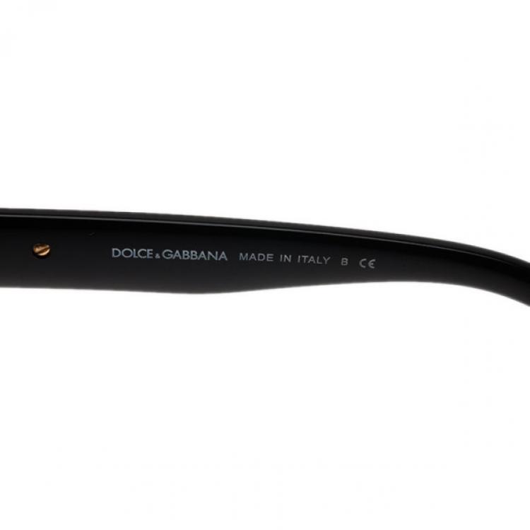 Pre Owned Dolce and Gabbana Black Sicilian Baroque Sunglasses