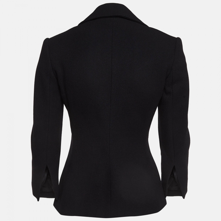 Pre Owned Dolce & Gabbana Black Wool Single Breasted Blazer M