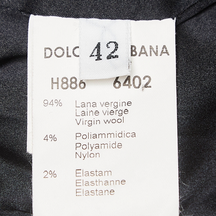 Pre Owned Dolce & Gabbana Black Wool Single Breasted Blazer M