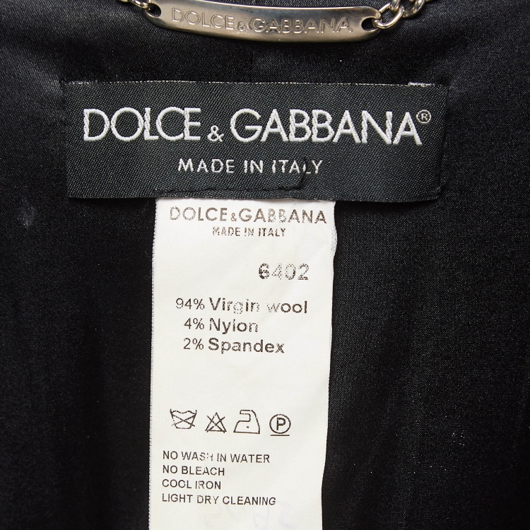 Pre Owned Dolce & Gabbana Black Wool Single Breasted Blazer M