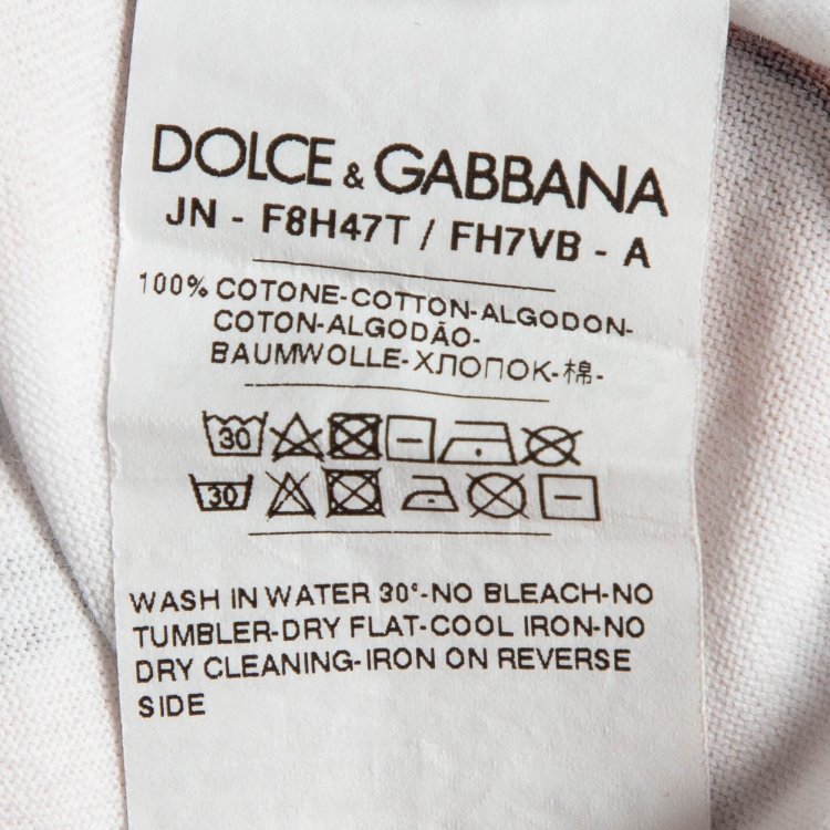 Pre Owned Dolce & Gabbana White Queen of Hearts Print Cotton Tank Top XS