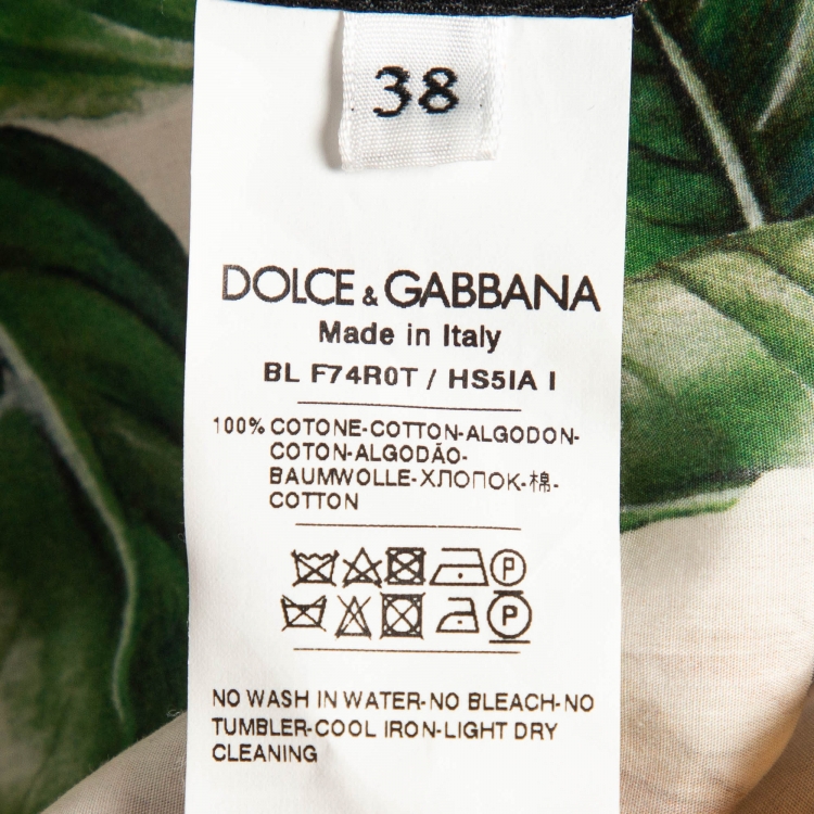 Pre Owned Dolce & Gabbana Yellow Floral Print Cotton Off-The-Shoulder Crop Top S