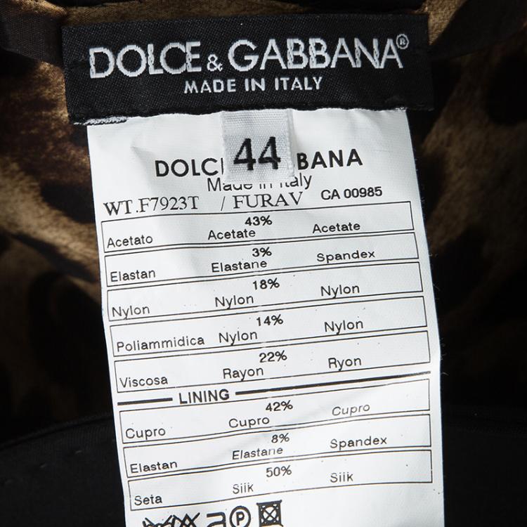 Pre Owned Dolce and Gabbana Black Floral Lace Back Detail Waistcoat M