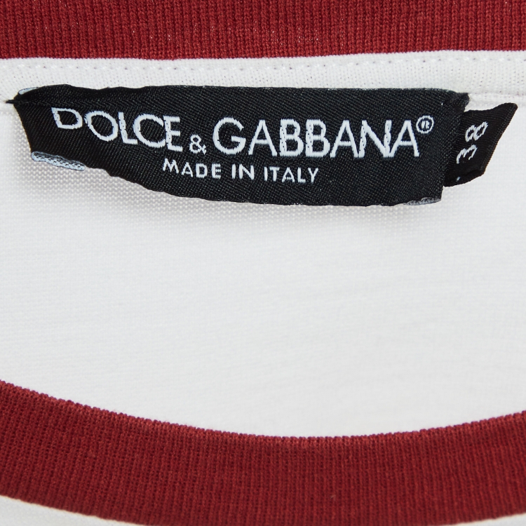 Pre Owned Dolce & Gabbana White Bring Me To The Moon Jersey T-Shirt S