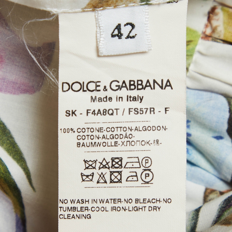 مملوكة مسبقًا Dolce & Gabbana Multicolor Floral Bamboo Print Tiered Maxi Skirt M