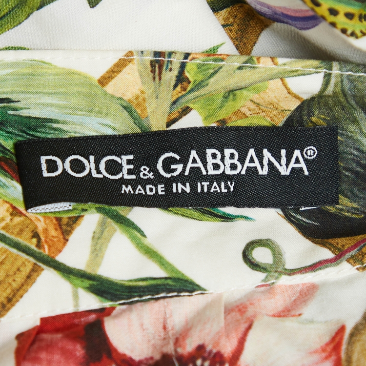 مملوكة مسبقًا Dolce & Gabbana Multicolor Floral Bamboo Print Tiered Maxi Skirt M