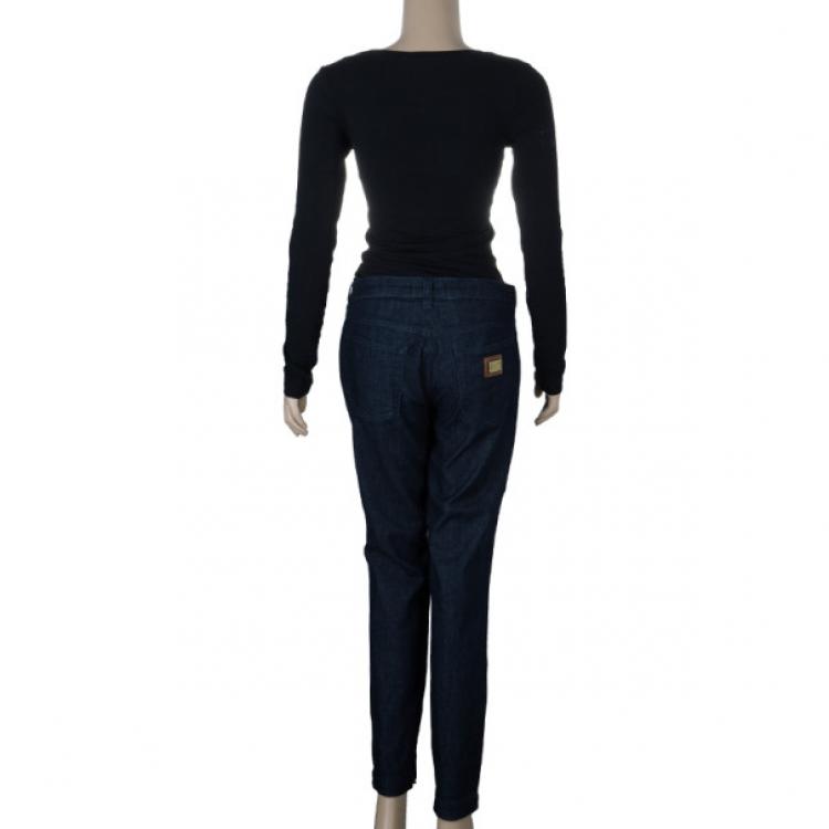 Pre Owned Dolce and Gabbana Dark Blue Denim Jeans M