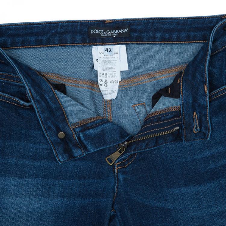 Pre Owned Dolce and Gabbana Blue Denim Jeans M