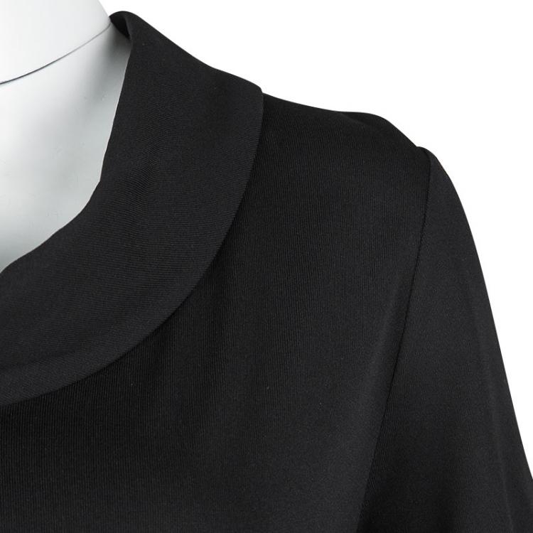 Pre Owned Dolce and Gabbana Black Knit Short Sleeve Dress L