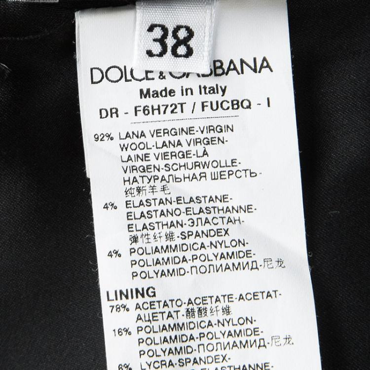 مملوكة مسبقًا Dolce and Gabbana Black Wool Sleeveless Dress S