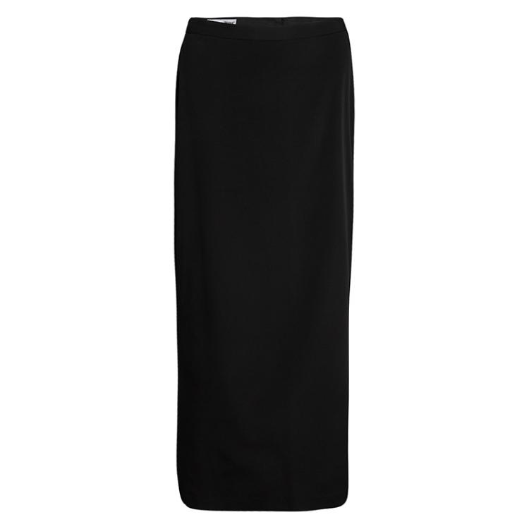 Pre Owned Dolce and Gabbana Black Double Breasted Blazer and Midi Skirt Set M