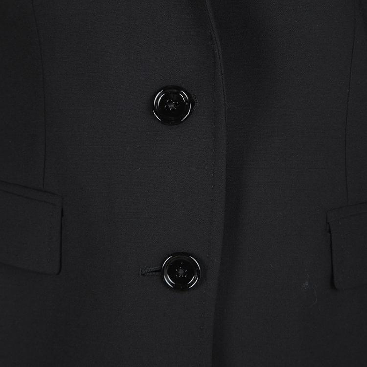 Pre Owned Dolce and Gabbana Black Wool Tailored Pant Suit M