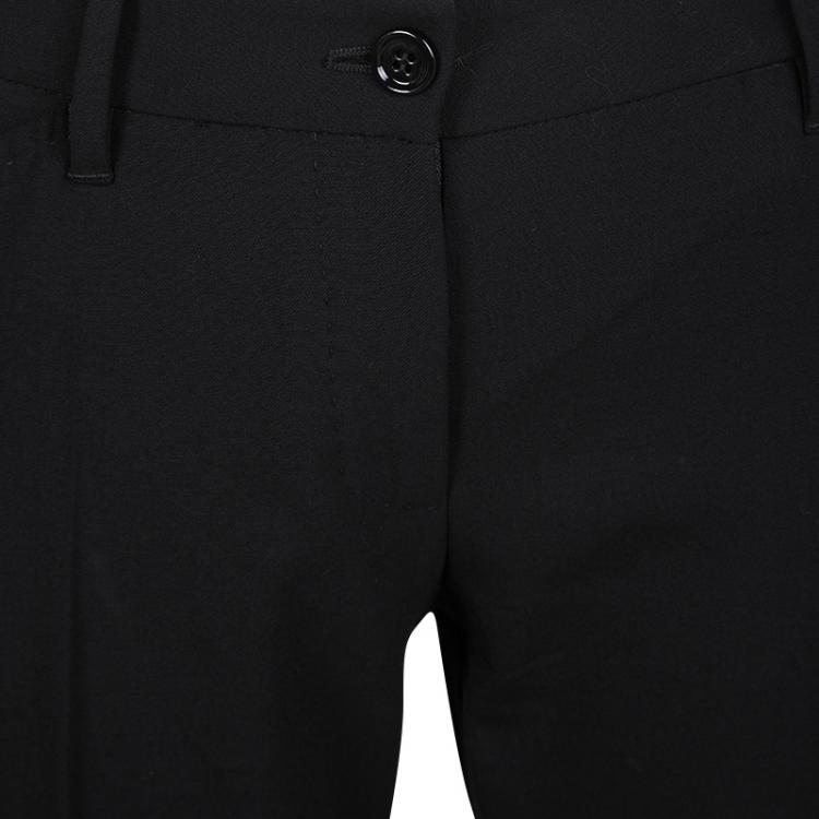 Pre Owned Dolce and Gabbana Black Wool Tailored Pant Suit M