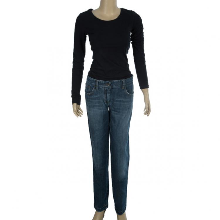 Pre Owned Dolce and Gabbana Low Rise Jeans M