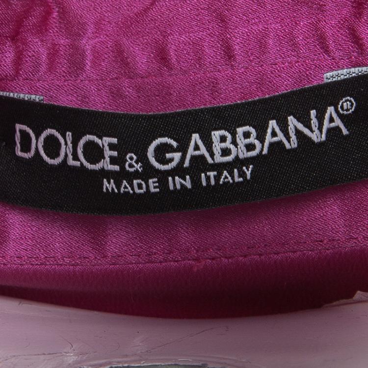 Pre Owned Dolce and Gabbana Pink Silk Long Sleeve Button Front Shirt M
