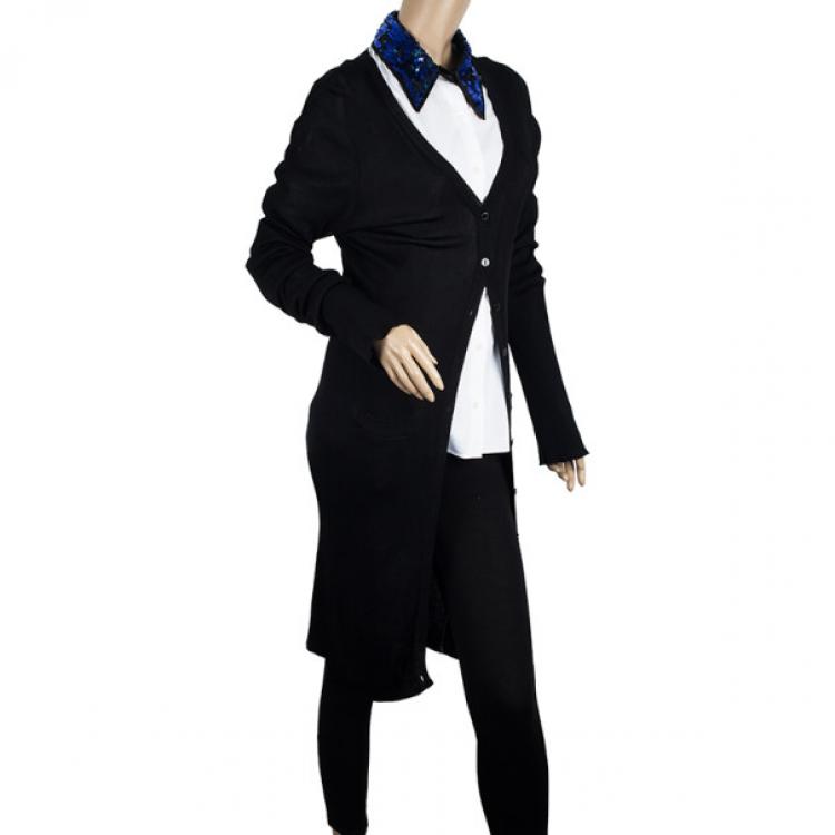 Pre Owned Dolce and Gabbana Black Knit Cardigan M