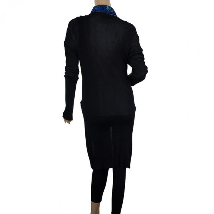 Pre Owned Dolce and Gabbana Black Knit Cardigan M