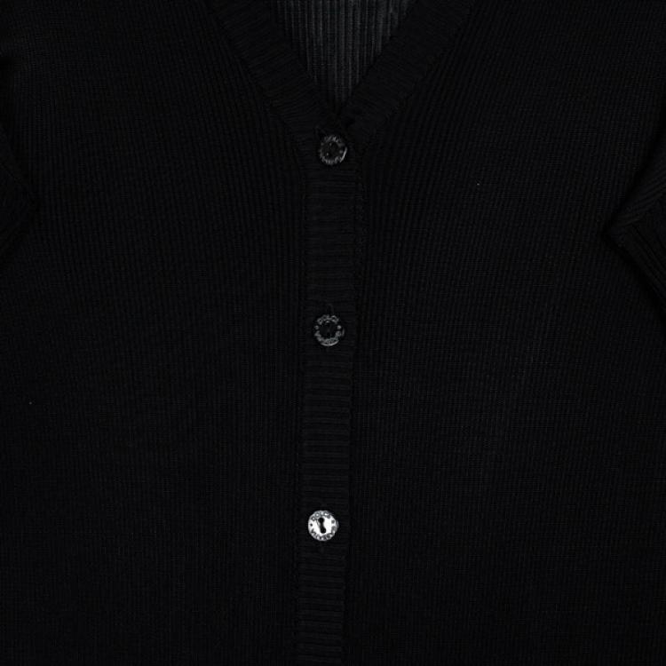 Pre Owned Dolce and Gabbana Black Knit Cardigan M